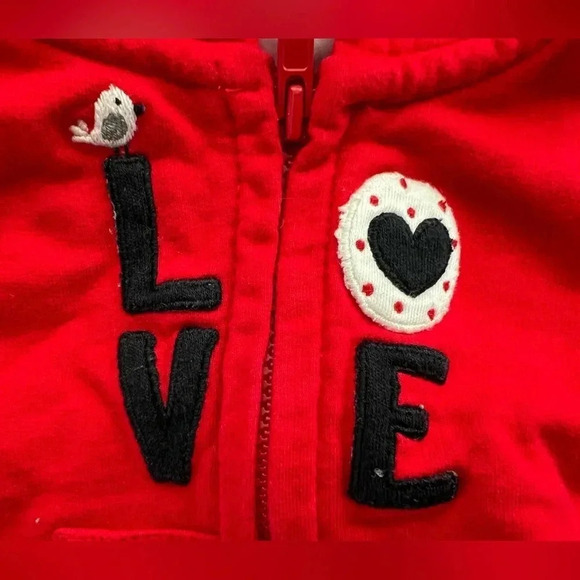 just one you made by Carter’s | Valentines Day, infant hoodie. Size: 3M. - Picture 2 of 10